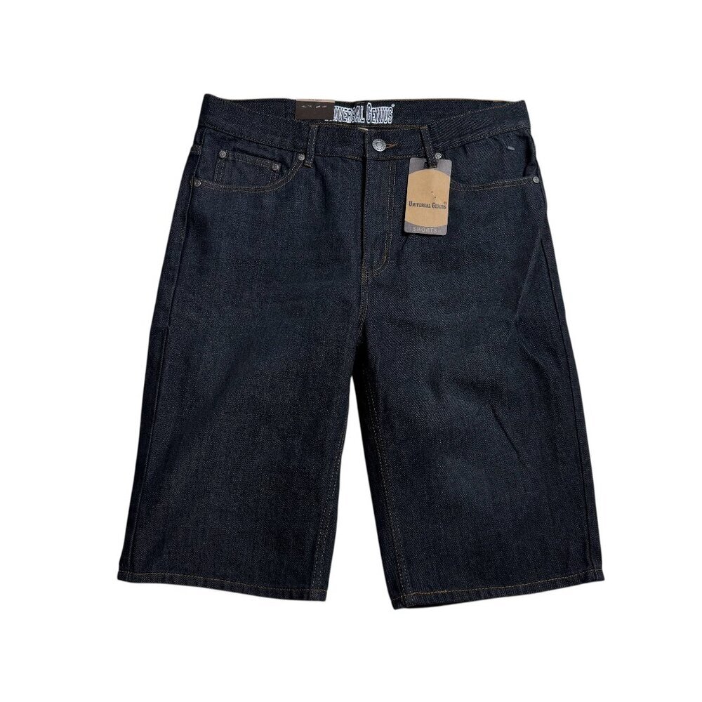 NWT Men's Universal Genius dark wash denim  shorts jorts  waist 34
